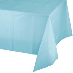  Bordsduk i plast - Ljusblå, 137x274cm