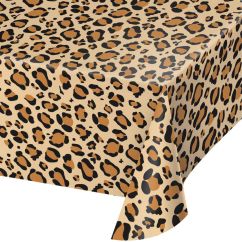  Bordsduk - Plast, leopard, 137x259cm