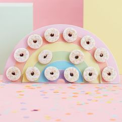  Donut vägg - Pastel Rainbow