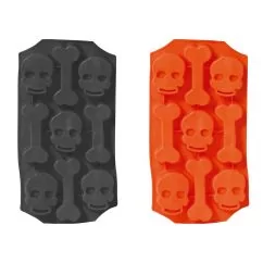 Halloween Silikonform - Dödskalle och ben