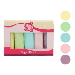 FunCakes Sockerpasta flerpack - Pastellfärger, 5x100g