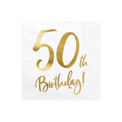  Servetter - 50th Birthday, 20-pack