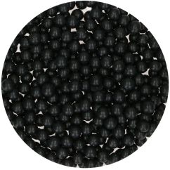 FunCakes Sockerpärlor - Svarta, 7mm, 80g