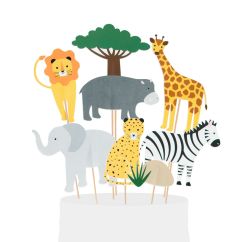  Dekorationspinnar - Safari, 8-pack