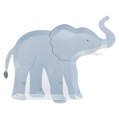  Papperstallrikar -- Elefantformade, 8-pack
