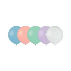  Pastellfärgade ballonger, 48cm, 5-pack