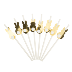  Pappsugrör - Guldkanin, 8-pack