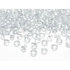  Diamantkonfetti - Klar/ genomskinlig 12mm, 100-pack