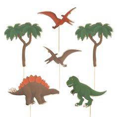 Tårtdekoration - Dinosaurier, 6-pack