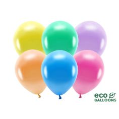  EKO ballonger - Flerfärgade metalliska, 10-pack