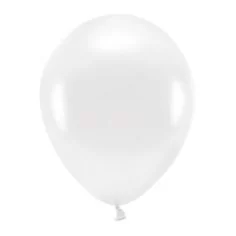  Metallskimrande ballonger - Vita, 30 cm, 10-pack