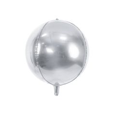  Folieballong - Silverfärgad rund, 40cm