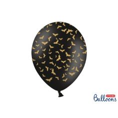  Svarta ballonger - Gyllene fladdermöss, 30cm, 6-pack
