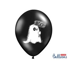  Svarta ballonger - Spöke, 30cm, 6-pack