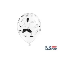  Ballonger med fotbollsspelare - 30cm, 6-pack