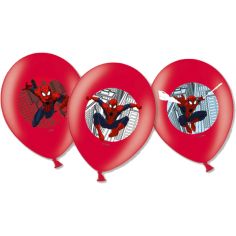  Röda ballonger - Spiderman, 6-pack