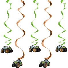  Virveldekorationer - Traktor, 5-pack