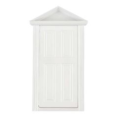  Miniatyr - Vit öppningsbar dörr, 18,5 cm