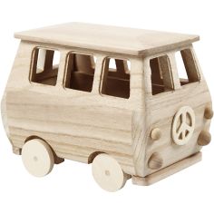  Miniatyr - Minibuss i trä