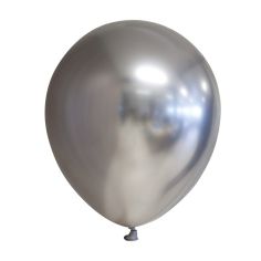  Chrome Mirror ballonger - Silverfärgade, 30cm, 6-pack