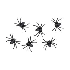  Spindlar - Svart glitter, 6-pack
