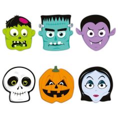  Pappersmasker - Halloween Monsters, 6-pack