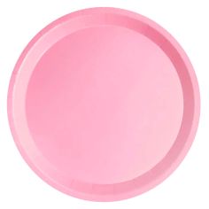  Papptallrikar - Rosa, Ø17 cm, 12 st
