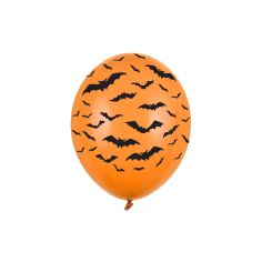  Orange ballonger - Fladdermöss, 30cm, 6 -pack