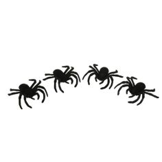  Spindlar -  Svart sammet, 7,5cm, 4-pack