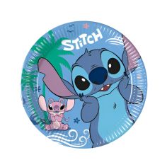 Papptallrikar - Stitch & Angel, 19,5cm, 8-pack