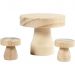  Miniatyr - Svampbord och pallar i trä