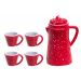  Miniatyr - Röd kaffeservis
