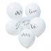  Bröllopsballonger med text, 6-pack
