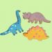  Utstickare -  Dinosaurier, 3-pack