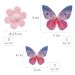 Dekora Ätbara våffeldekorationer - Fjärilar & Blommor, Rosa/Lila