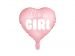  Folieballong - Rosa hjärta - It's a Girl, 45cm