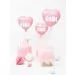  Folieballong - Rosa hjärta - It's a Girl, 45cm