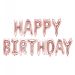  Folieballonger - Happy Birthday, roséguld