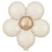  Folieballong - Blomformade ballonger, Krämvit, 3-pack