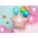  Folieballong - Stjärna, "Happy Birthday", rosa, 40cm