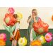  Folieballong - Röd blomma, 43x75cm