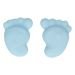 FunCakes Sockerdekorationer - Baby Feet, Ljusblå, 16-pack