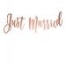  Banderoll - Just Married, roséguld