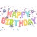  Folieballong - Happy Birthday, Pastell