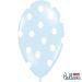  Ballonger - Ljusblåa med vita prickar, 30cm