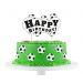  Tårtdekoration - Happy Birthday, Fotboll, 13cm
