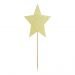  Dekorationspinnar - Stjärnor, gyllene, 6-pack