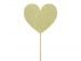  Dekorationspinnar - Guldglitter-hjärtan, 6-pack