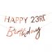  Happy Birthday Banderoll - Med siffror, roséfärgad