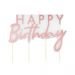  Tårtljus - Happy Birthday, roséguld